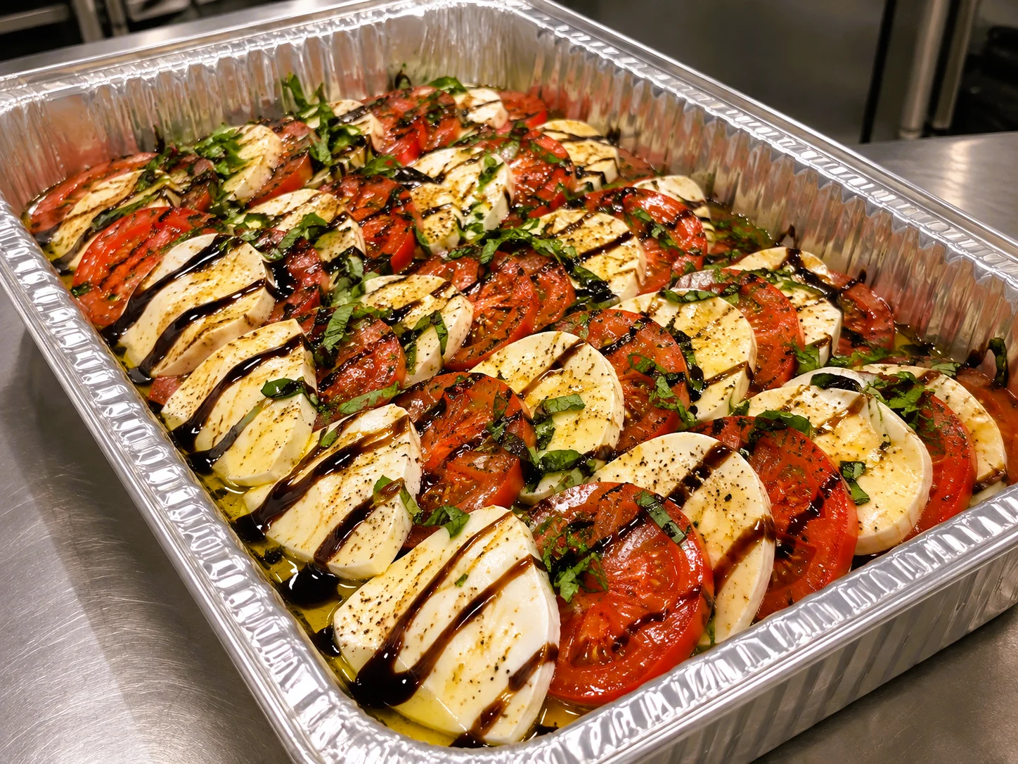 Caprese salad catering tray Orlando