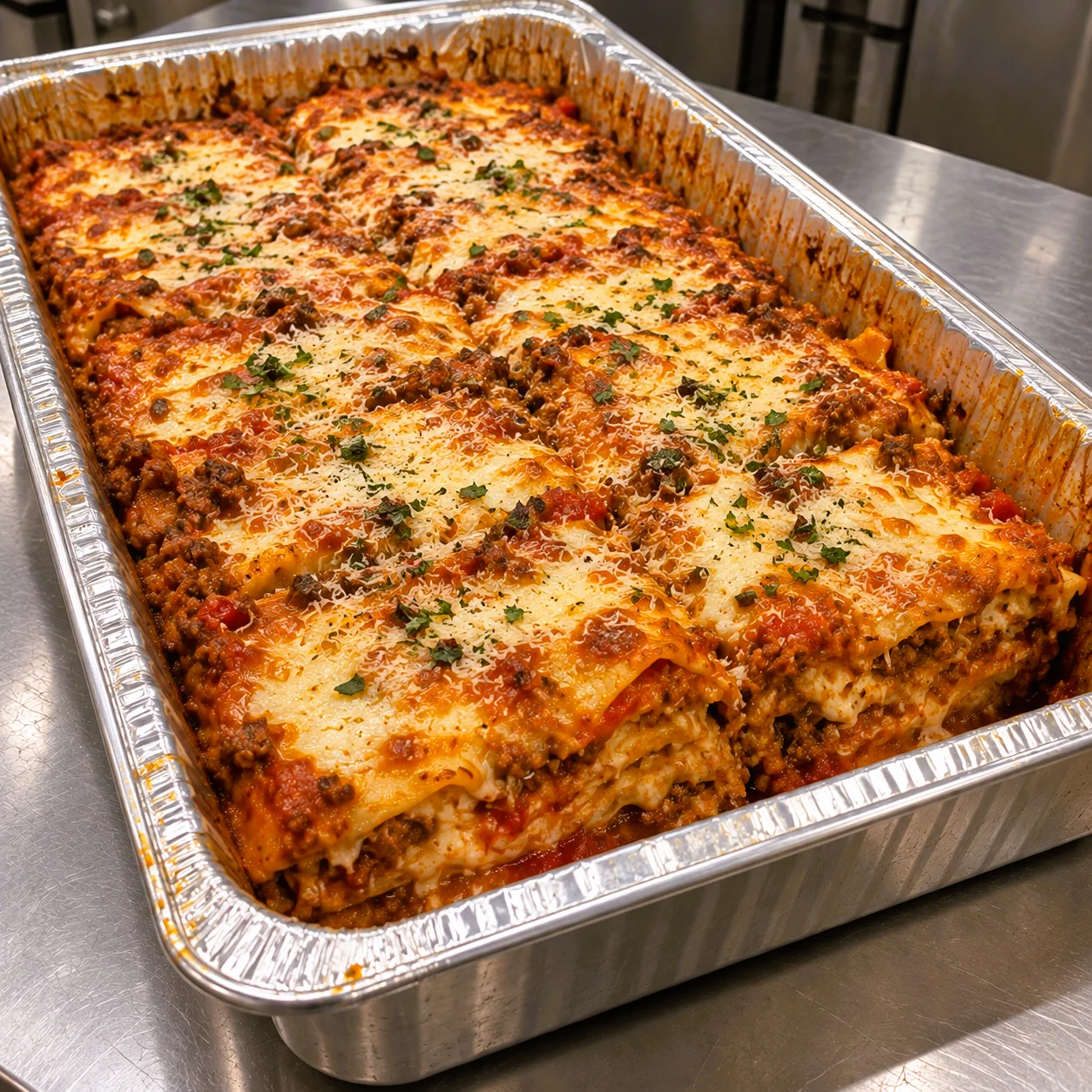 Lasagna catering tray from Ciao Italia Orlando
