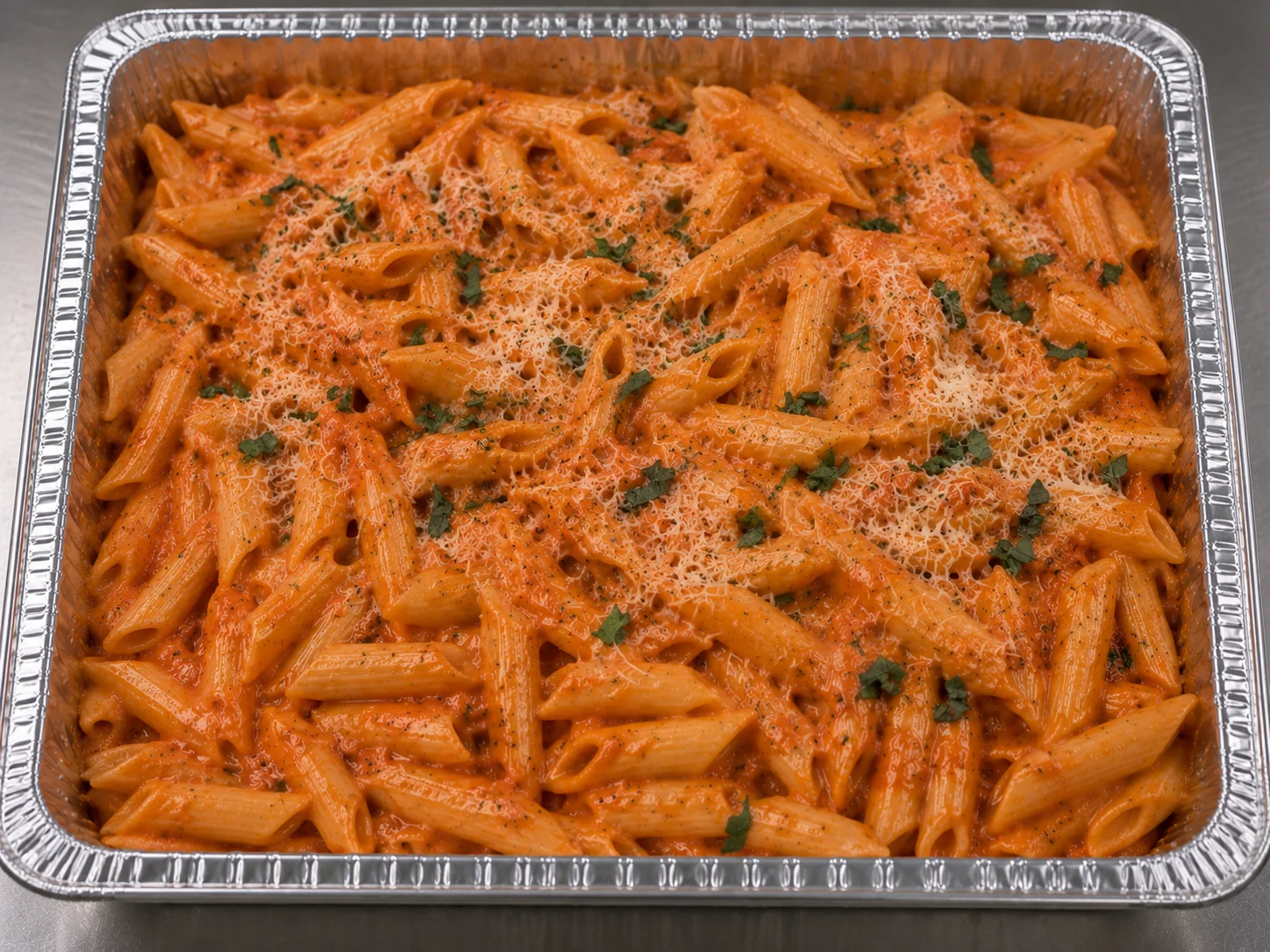 Penne alla Vodka catering tray from Ciao Italia Orlando