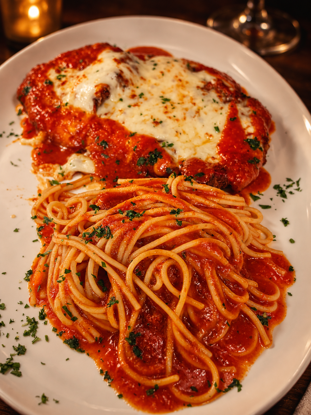 Chicken Parmigiana at Ciao Italia Orlando