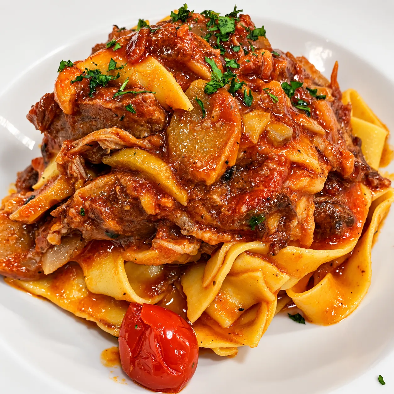 Pappardelle al Cinghiale con Porcini at Ciao Italia Orlando