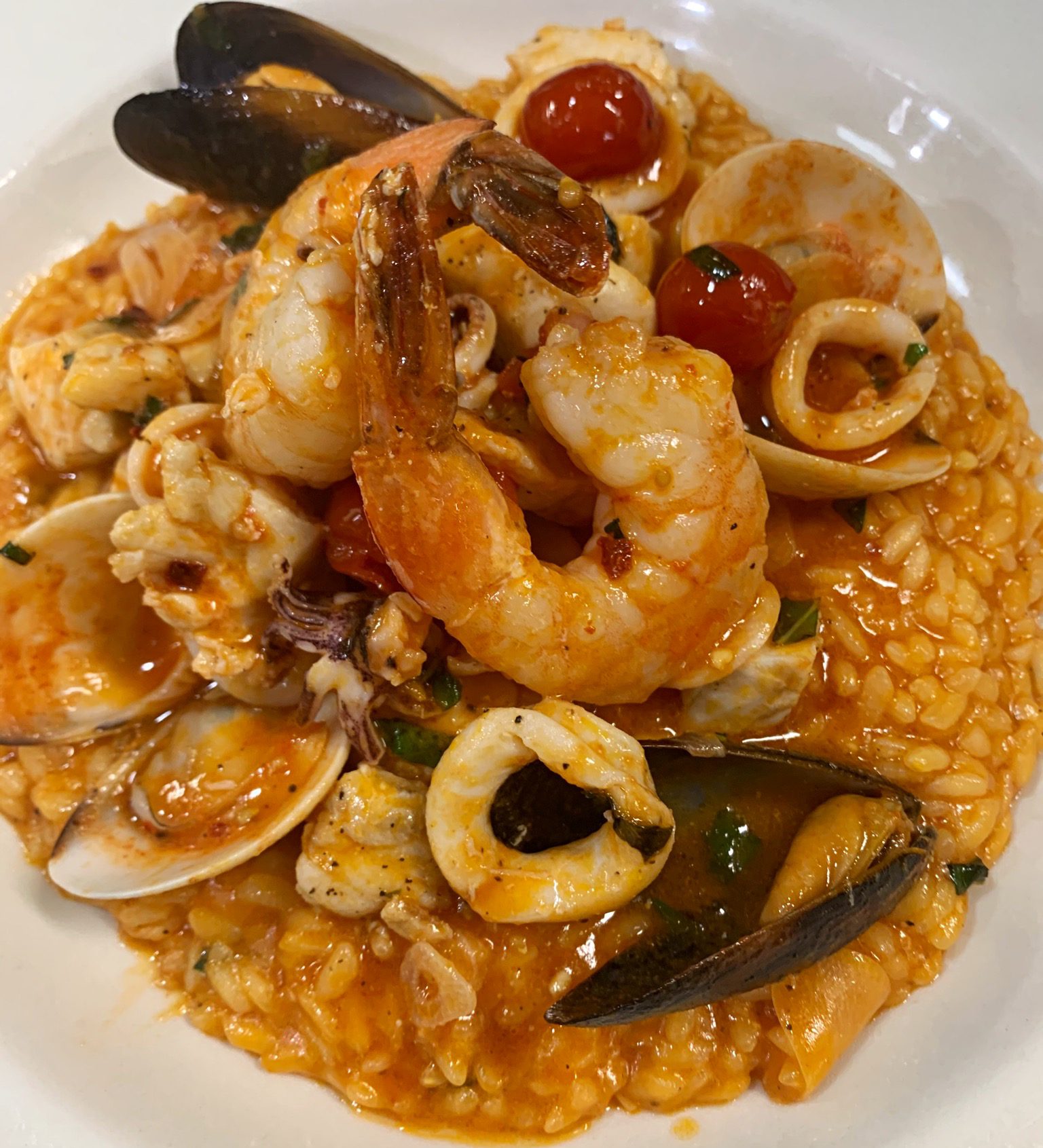 seafood risotto at Ciao Italia Orlando