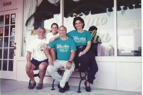 The Navarra family outside Ciao Italia